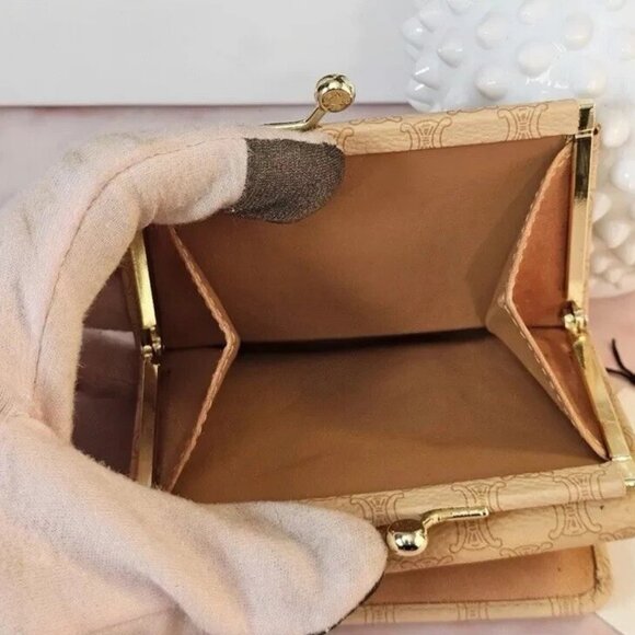 Celine Macadam Logo NeutralVintage Trifold Wallet - Picture 8 of 10
